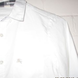 Burberry boys white button down shirt size 12